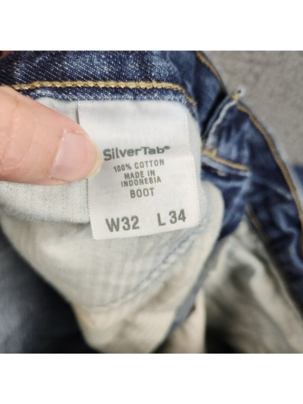 Levis Silvertab Jeans Mens 32x34 Blue Boot Wide Leg Baggy Y2K  '09 Skate Faded - Picture 8 of 12
